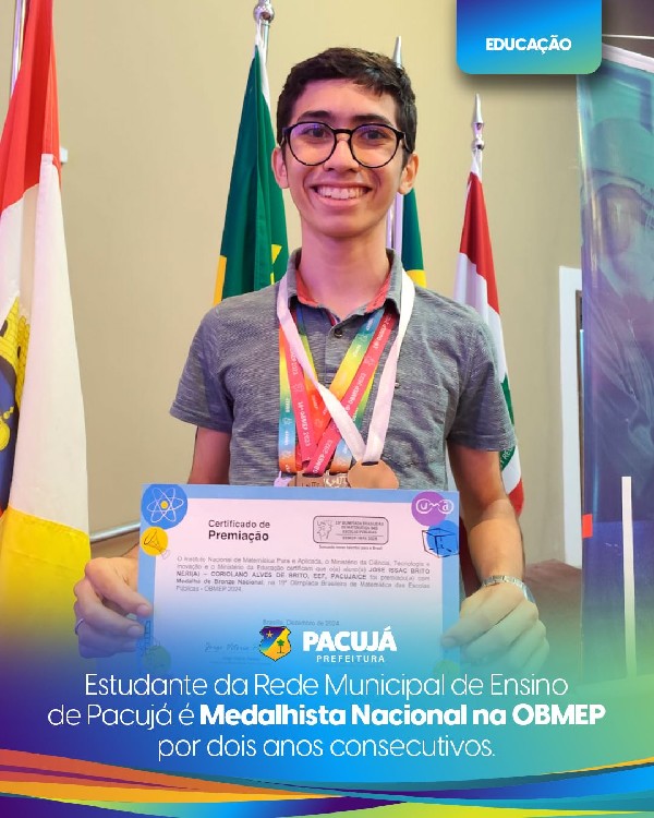 Estudantes da Rede Municipal de Pacujá brilham na OBMEP